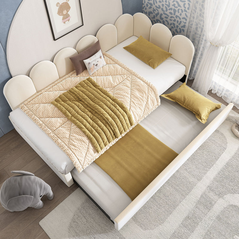 Upholstered Daybed With Metal Slatted Base - R&R Furniture Gallery (Fountain Valley, CA)