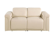 1126 - Top Grain Power Reclining Italian Leather Loveseat - R&R Furniture Gallery (Fountain Valley, CA)