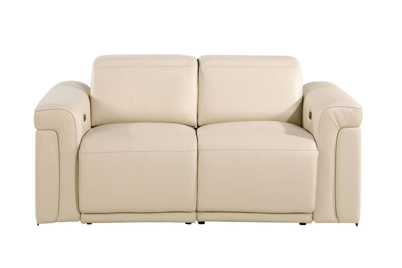 1126 - Top Grain Power Reclining Italian Leather Loveseat - R&R Furniture Gallery (Fountain Valley, CA)