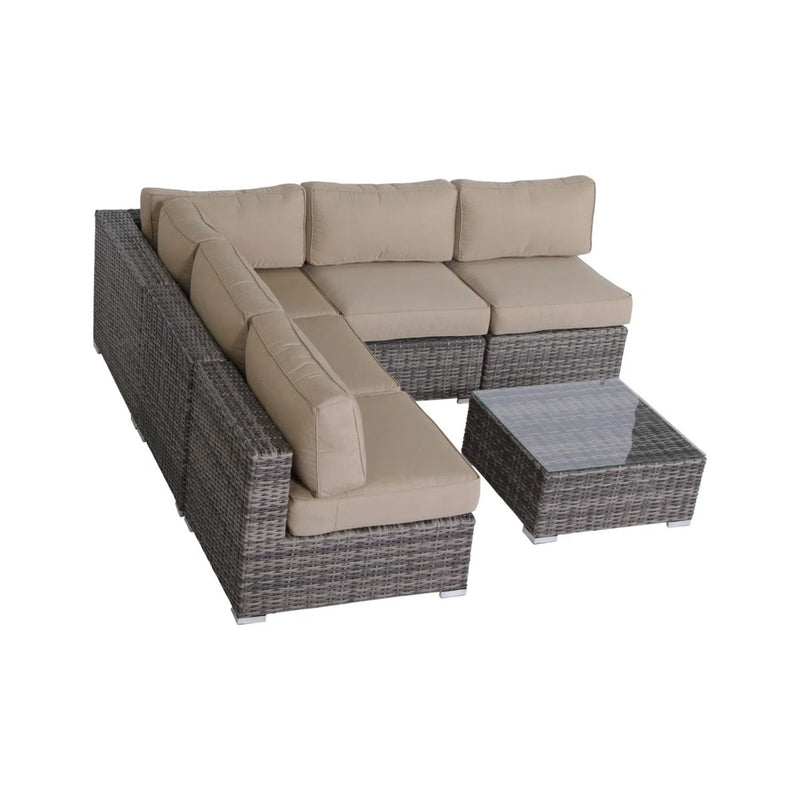 Seating Set With Cushions Handcrafted Wicker Design - R&R Furniture Gallery (Fountain Valley, CA)