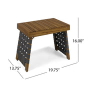 Outdoor Wooden Foldable Side Table - Teak - R&R Furniture Gallery (Fountain Valley, CA)