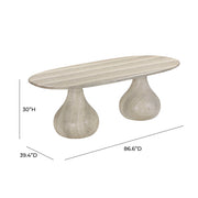Smooch - 87" Indoor / Outdoor Oval Dining Table - R&R Furniture Gallery (Fountain Valley, CA)