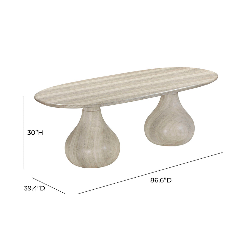 Smooch - 87" Indoor / Outdoor Oval Dining Table - R&R Furniture Gallery (Fountain Valley, CA)
