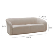 Yara - Pleated Velvet Sofa - R&R Furniture Gallery (Fountain Valley, CA)