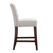 Tufted Counter Stool With Button Tufted Back - Tan - R&R Furniture Gallery (Fountain Valley, CA)