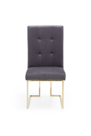 Legend Modern Grey Fabric & Gold Dining Chair (Set of 2) — view 4