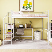 Loft Bed With Desk And Lateral Storage Ladder - R&R Furniture Gallery (Fountain Valley, CA)