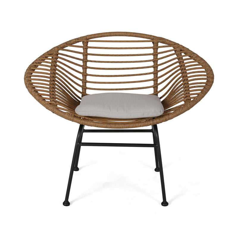 Cordella - Outdoor Woven Wicker Chairs With Cushions, (Set of 2) - R&R Furniture Gallery (Fountain Valley, CA)
