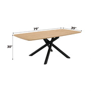 Lawton - Dining Table - Natural & Black - R&R Furniture Gallery (Fountain Valley, CA)