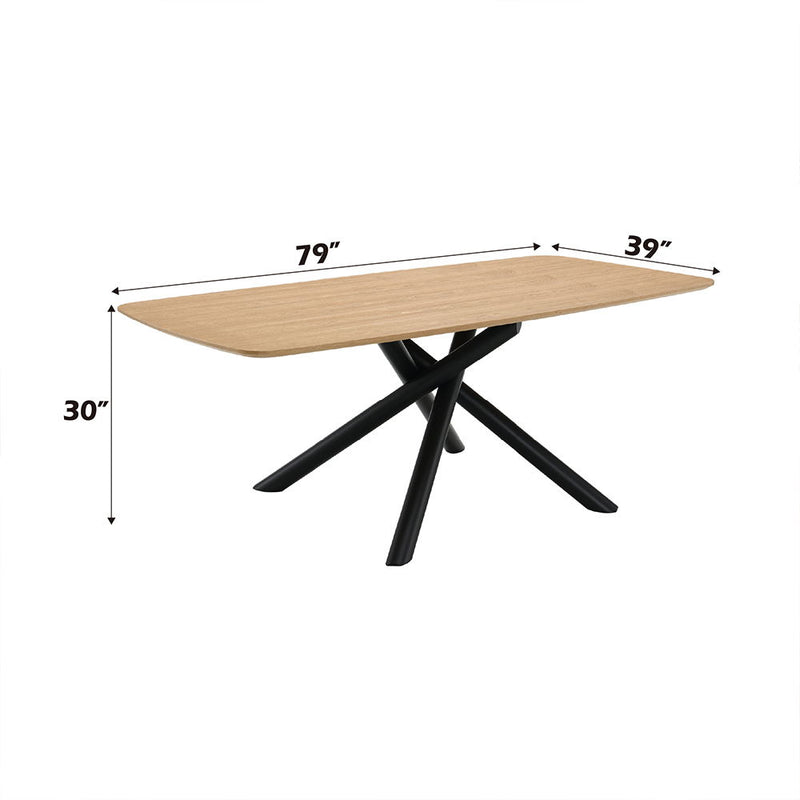 Lawton - Dining Table - Natural & Black - R&R Furniture Gallery (Fountain Valley, CA)