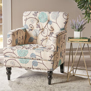 Vitality - Club Chair With Button Tufted Diamond Stitching And Turned Legs - R&R Furniture Gallery (Fountain Valley, CA)