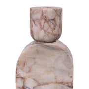Marble Foundation Candle Holder - White Brown - R&R Furniture Gallery (Fountain Valley, CA)