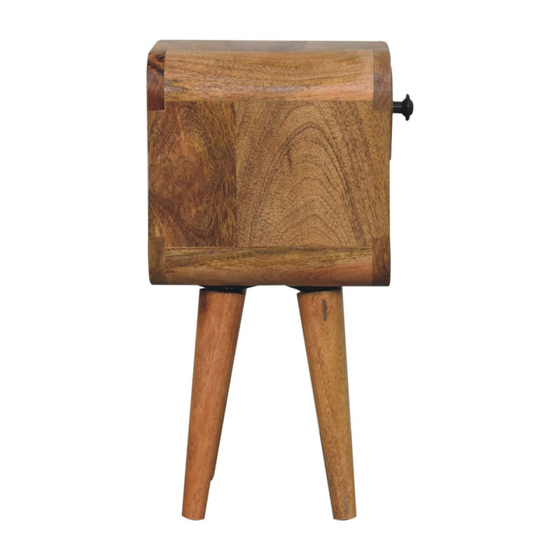 Mini California Curved Nightstand Wth Lower Slot - R&R Furniture Gallery (Fountain Valley, CA)