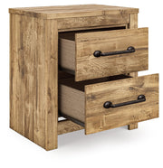 Maystonna - Two Drawer Night Stand - Brown - R&R Furniture Gallery (Fountain Valley, CA)