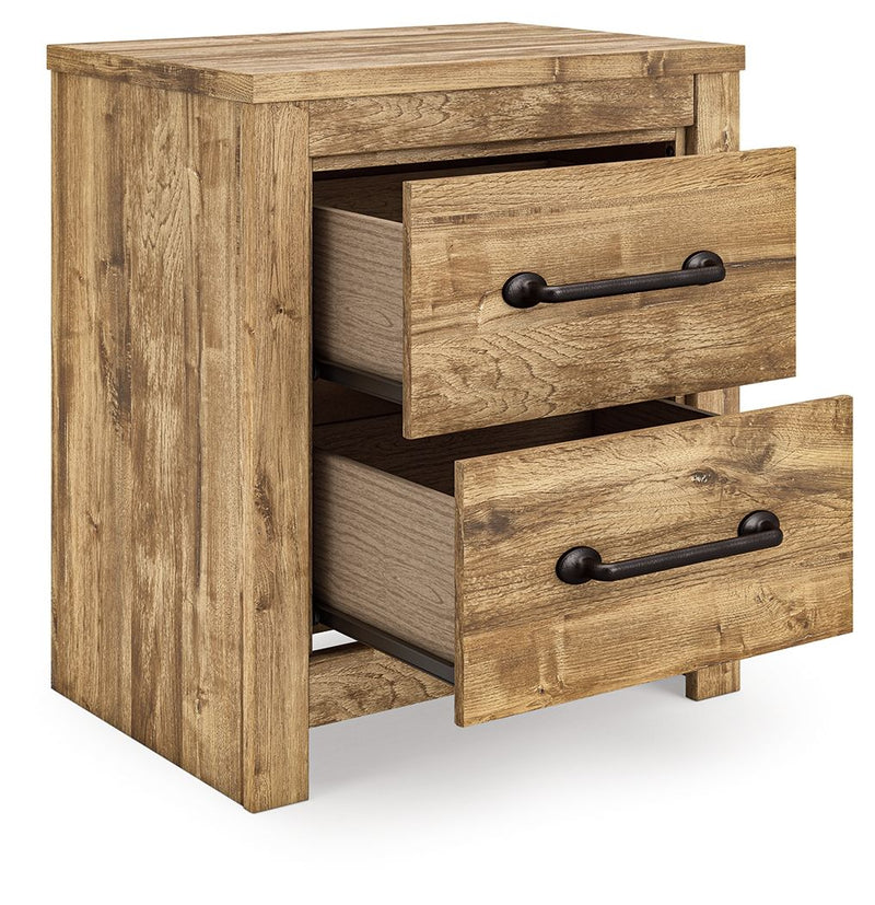Maystonna - Two Drawer Night Stand - Brown - R&R Furniture Gallery (Fountain Valley, CA)