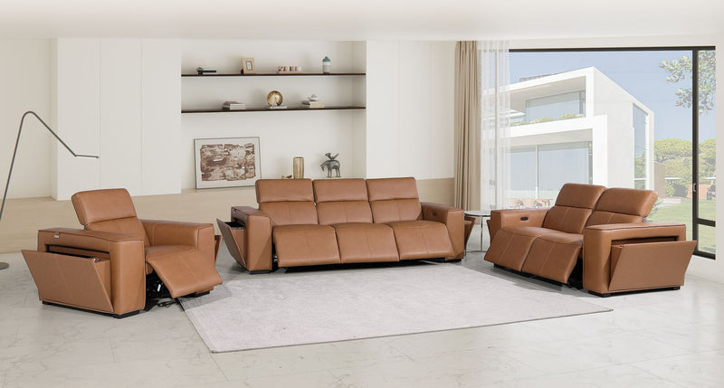 1224 - 6-Piece Modular Power Reclining Sofa, Loveseat & Chair Set In With 6 Power Recliners & Power Headrests