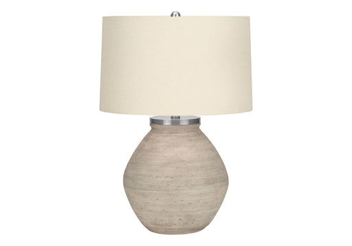 Lighting, Table Lamp, Concrete, Resin, Contemporary - Cream - R&R Furniture Gallery (Fountain Valley, CA)