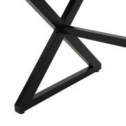 Outdoor aluminum dining table with steel frame from Noble House, perfect for patio or garden dining areas.