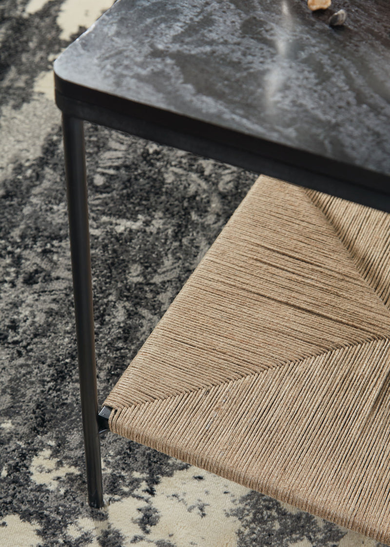 Minrich - Accent Table - Black / Natural - R&R Furniture Gallery (Fountain Valley, CA)