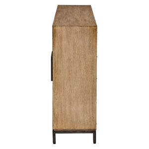 Paltrow - Burl 2 Door Cabinet - Woodtone