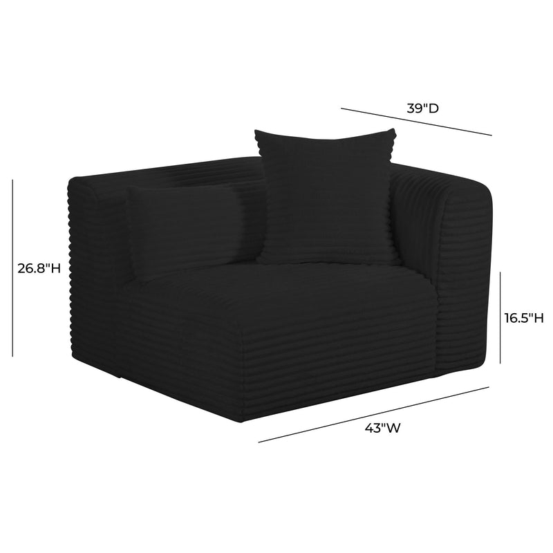 Tarra - Fluffy Oversized Corduroy Modular Corner Chair - R&R Furniture Gallery (Fountain Valley, CA)