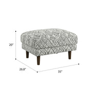 Abstract Ottoman - Black - R&R Furniture Gallery (Fountain Valley, CA)