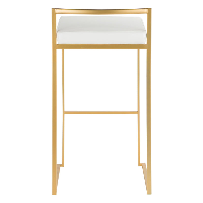 Lumi Source Fuji contemporary glam barstool with sleek metal legs and cushioned seat, modern design for stylish seating.