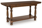 Sturlayne - Flip Top Sofa Table - Brown - R&R Furniture Gallery (Fountain Valley, CA)