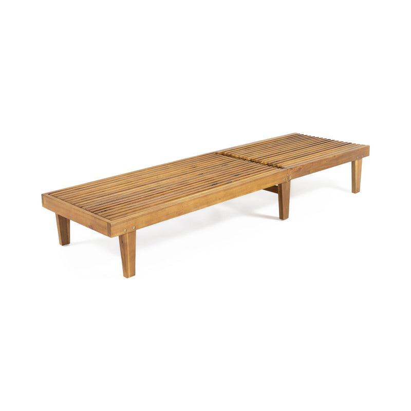 Nadine - Stylish Chaise Lounge Chair - Teak - R&R Furniture Gallery (Fountain Valley, CA)