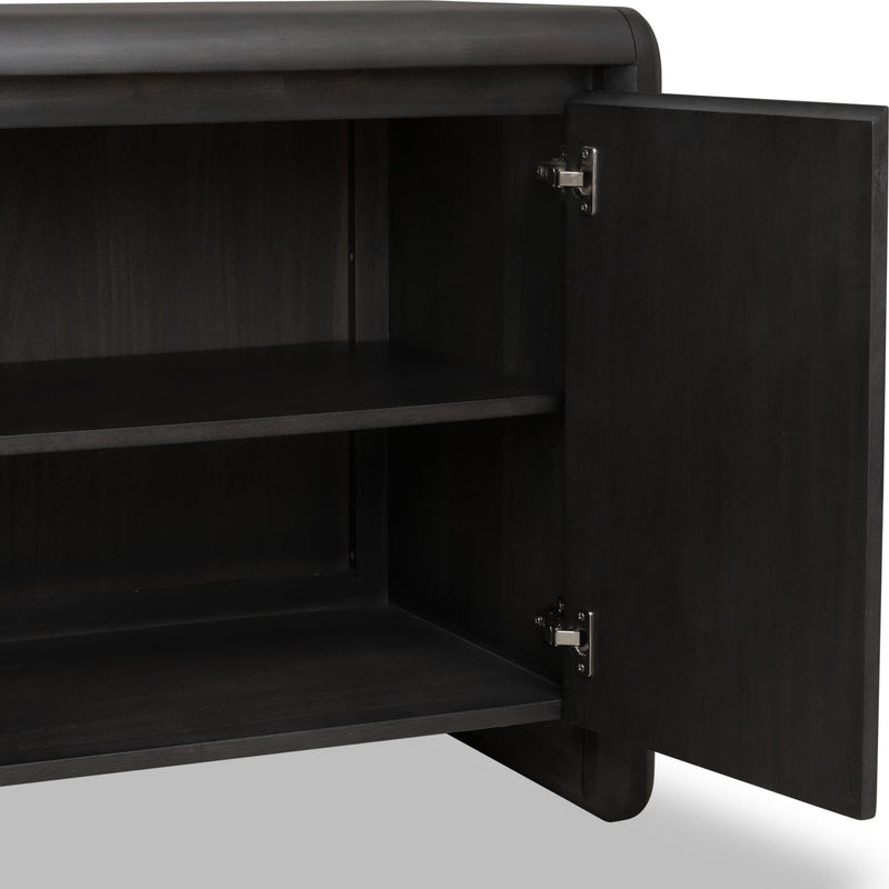 Xolani Two Door Acacia Wood Cabinet in Jaguar