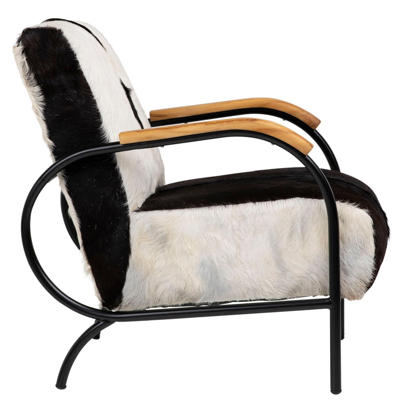 Ebony - Occasional Chair - Natural Black And White With Black