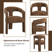 Leonardo - Arm Chair (Set of 2) - Brown Linen - R&R Furniture Gallery (Fountain Valley, CA)