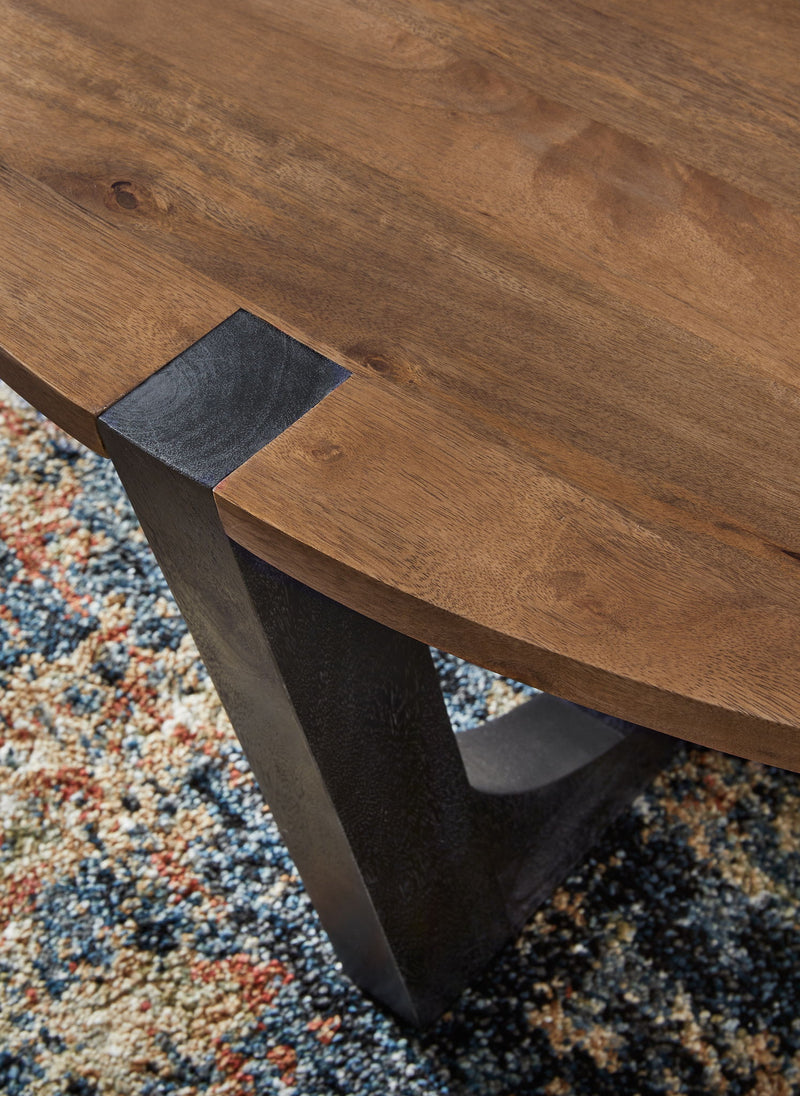 Hanneforth - Round Cocktail Table - Brown - R&R Furniture Gallery (Fountain Valley, CA)