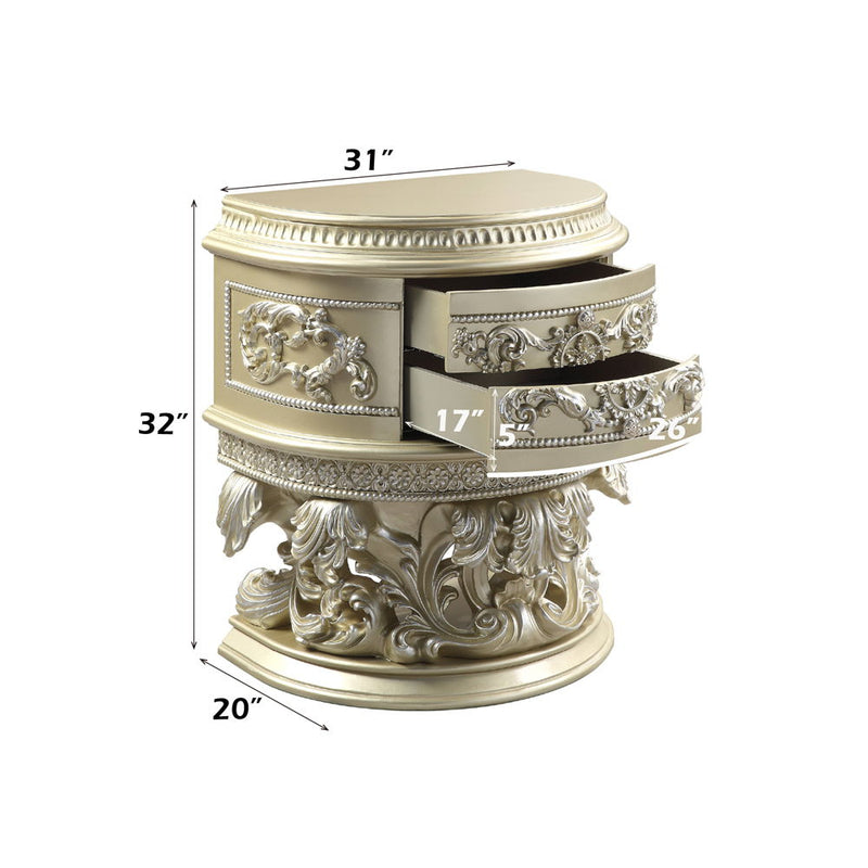 Vatican - Nightstand - Champagne Silver - R&R Furniture Gallery (Fountain Valley, CA)