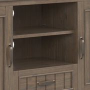 Lev - TV Media Stand - Smoky Brown - R&R Furniture Gallery (Fountain Valley, CA)