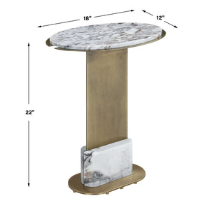 Split The Difference - Accent Table - Brass
