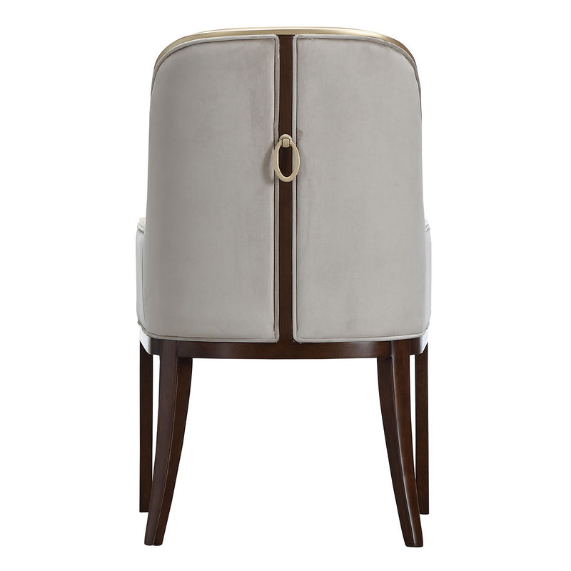 Houston - Dining Arm Chair - Porcini / Walnut - R&R Furniture Gallery (Fountain Valley, CA)