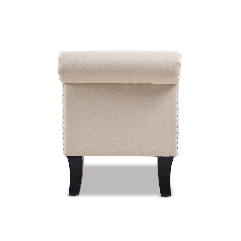 Kathy - Roll Arm Entryway Accent Bench - Sky Neutral Beige - R&R Furniture Gallery (Fountain Valley, CA)