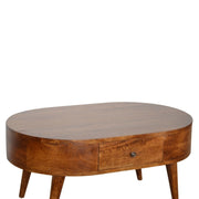 Rounded Wood Table - R&R Furniture Gallery (Fountain Valley, CA)