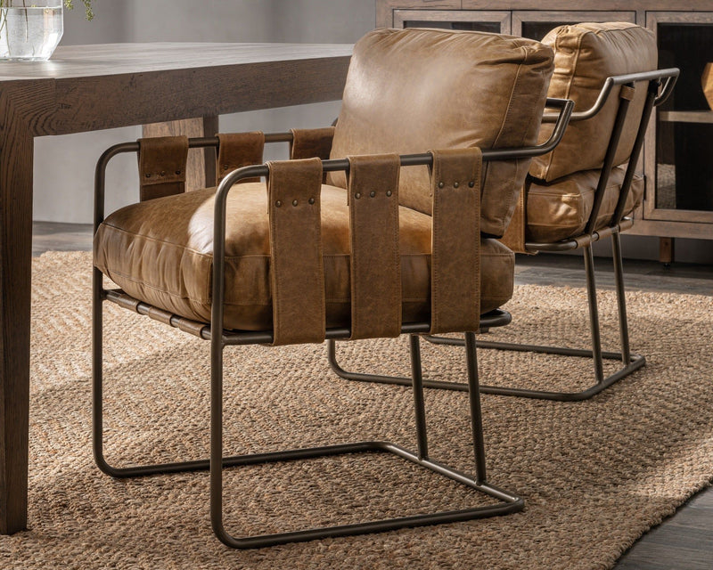 Strapling - Leather Dining Chair - R&R Furniture Gallery (Fountain Valley, CA)
