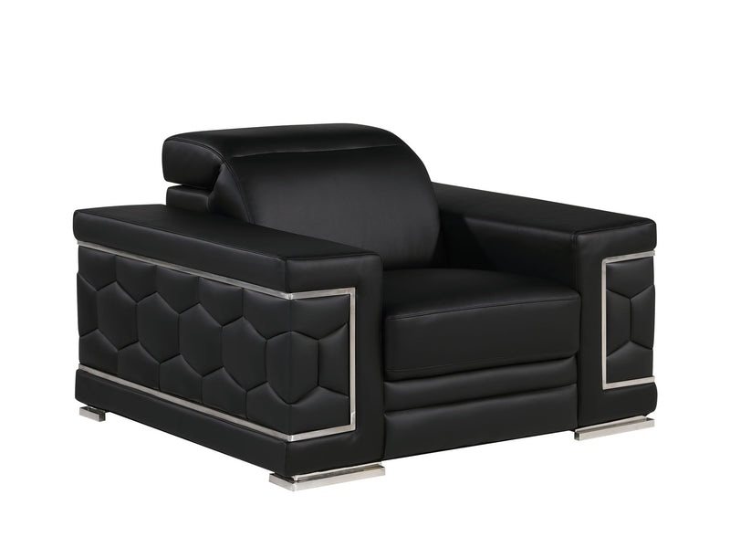 296 - Genuine Leather Chair - R&R Furniture Gallery (Fountain Valley, CA)