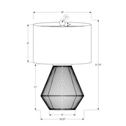 8th Street transitional brown table lamp with rope resin base, stylish lighting for living rooms or bedrooms.
