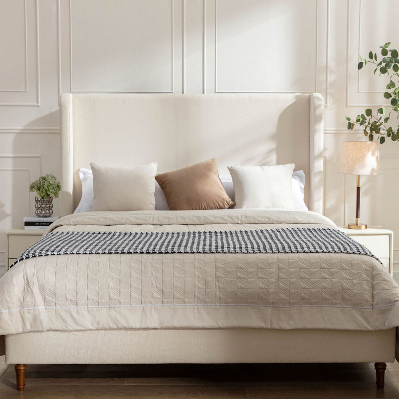 Harper - Tall Headboard Upholstered Bed - R&R Furniture Gallery (Fountain Valley, CA)