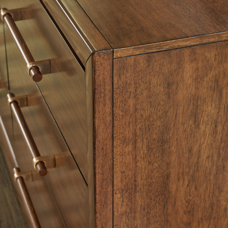 Lyncott - Dresser And Mirror - Brown - R&R Furniture Gallery (Fountain Valley, CA)