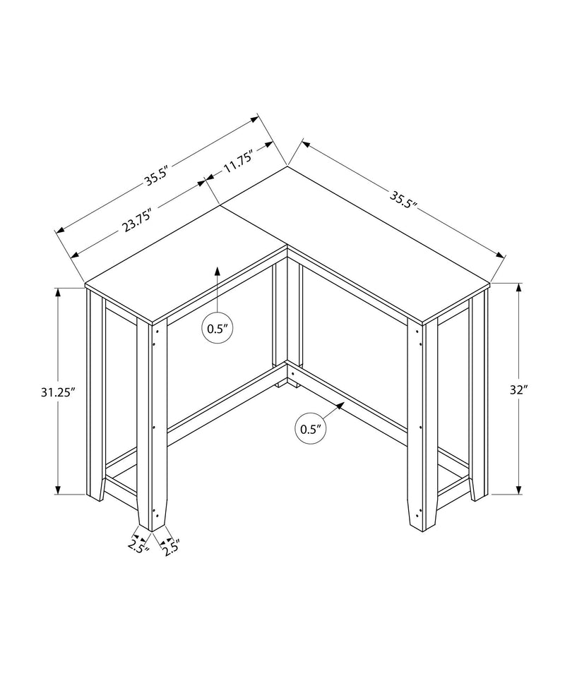 Corner Accent Console Table For Entryway, Contemporary & Modern - Cherry - R&R Furniture Gallery (Fountain Valley, CA)