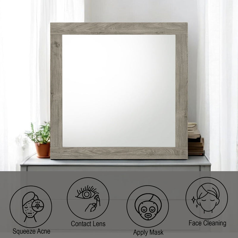 Mari - Mirror - Light Gray Finish - R&R Furniture Gallery (Fountain Valley, CA)