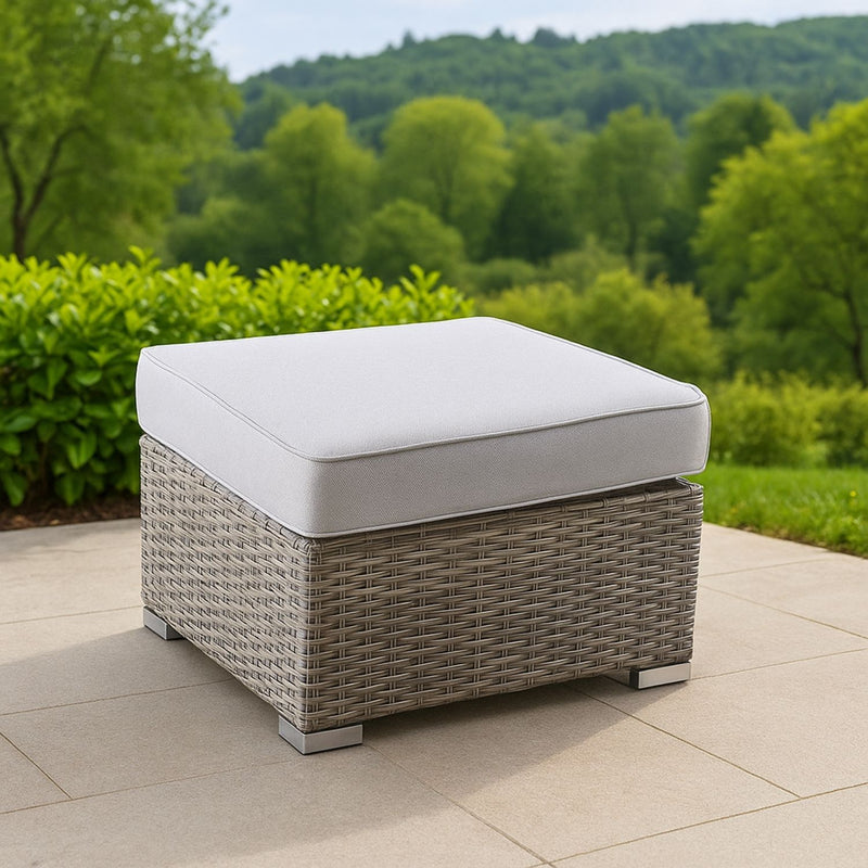 Stylish Outdoor Ottoman With Cushion For Comfort - R&R Furniture Gallery (Fountain Valley, CA)