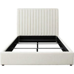 Brooke 54" Eastern King Bed w/ Vertical Channel Tuft in Ivory Boucle