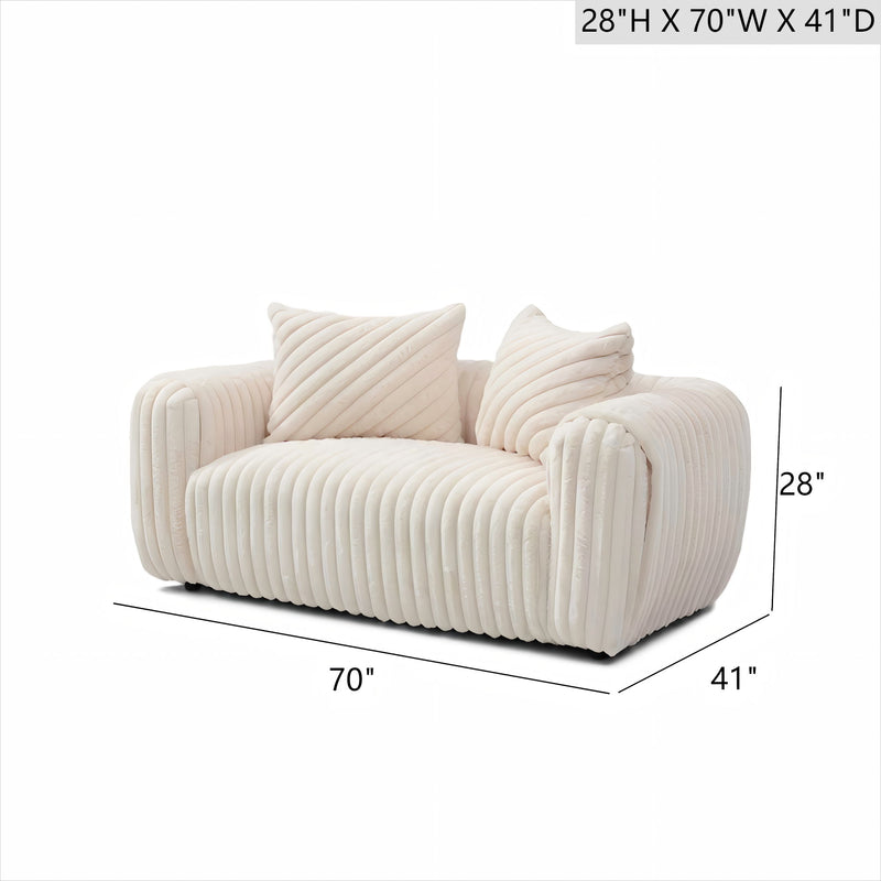 Cancun - Loveseat - White - R&R Furniture Gallery (Fountain Valley, CA)