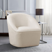 Anson - Swivel Chair With Soft Rounded Back - Off White - R&R Furniture Gallery (Fountain Valley, CA)
